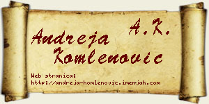 Andreja Komlenović vizit kartica